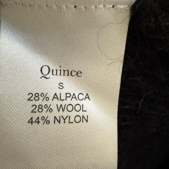 NWT Quince Women's Black Cowl Neck Sweater, 28% Alpaca, Size S - Picture 5 of 7